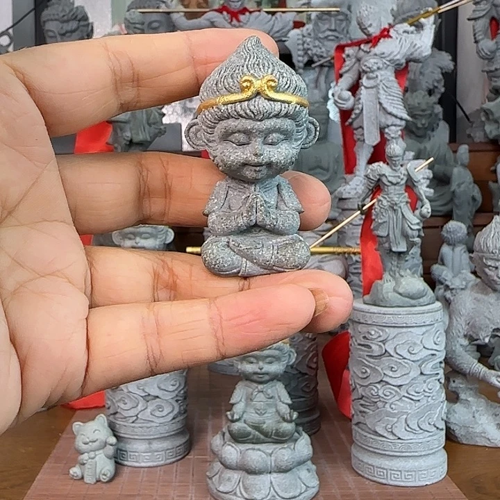 石材金色小悟空1个