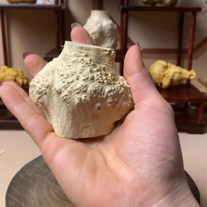 香榧木兰*草黄杨木手把件