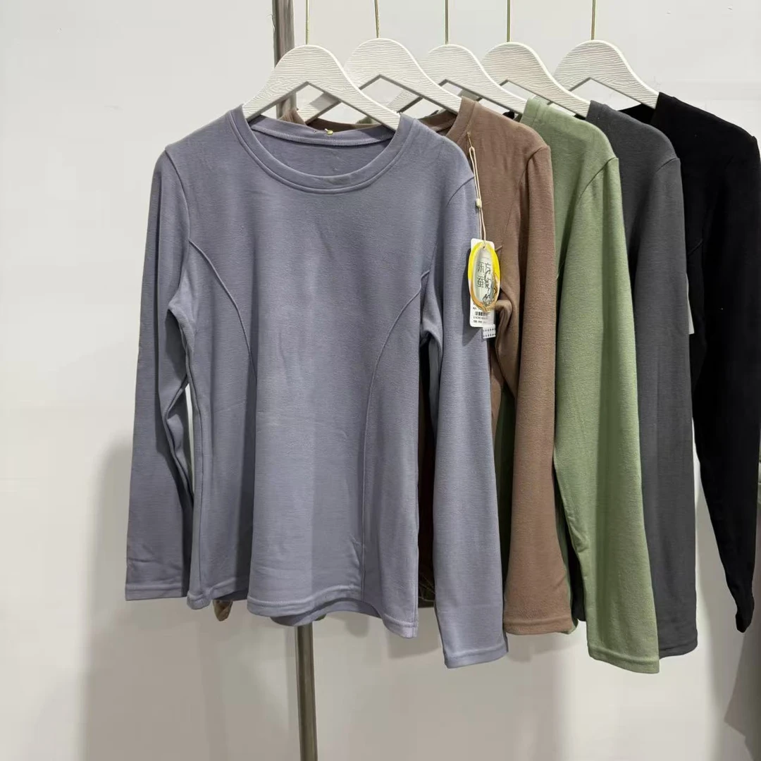 8306女士打底衫休闲秋季长袖时尚宽松百搭舒适上衣