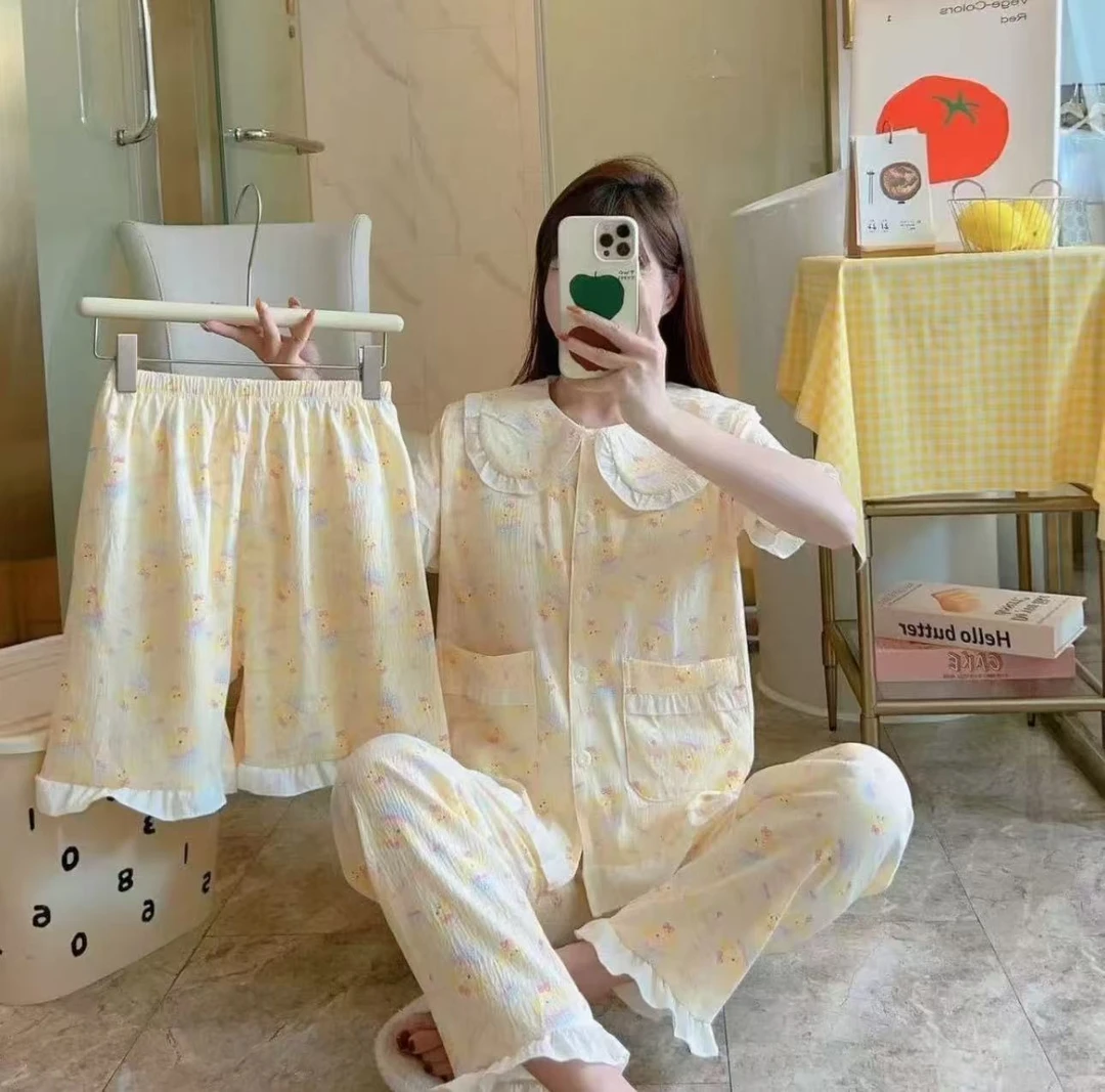 【泡芙家】编码101-135夏季甜美可爱少女云朵棉睡衣可外穿家居服