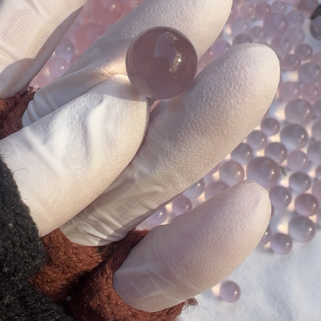 水晶水晶粉晶11mm定制打孔不退换未镶嵌托**图