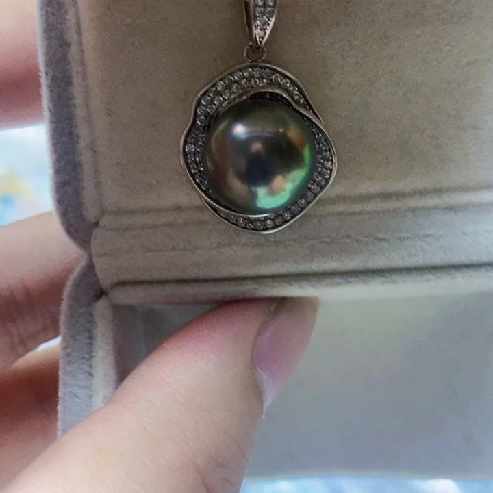 海水珍珠颈饰银S925镶嵌