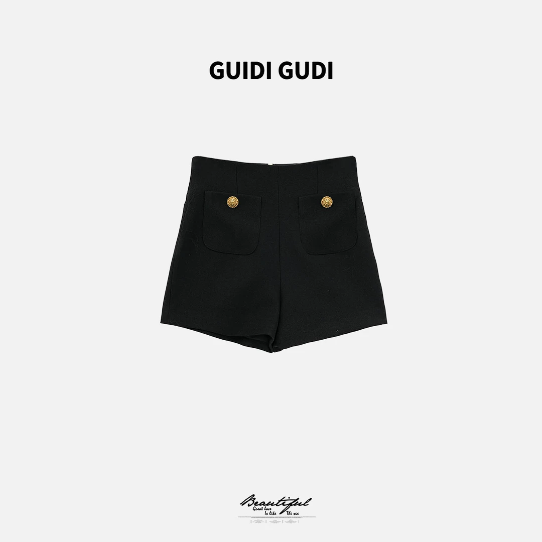 GUIDI GUDI【翘臀姐姐】气质休闲百搭时尚短裤 K9510248H