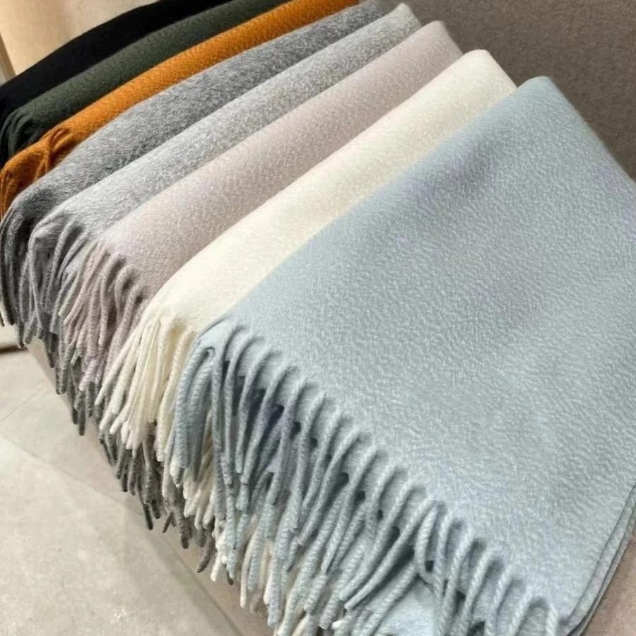 【1-16】纯羊绒纯色围巾 JZ24050