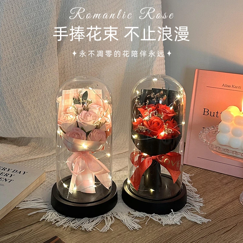 玫瑰花送女朋友生日礼物送女生闺蜜母亲老师高颜值好看实用永生花