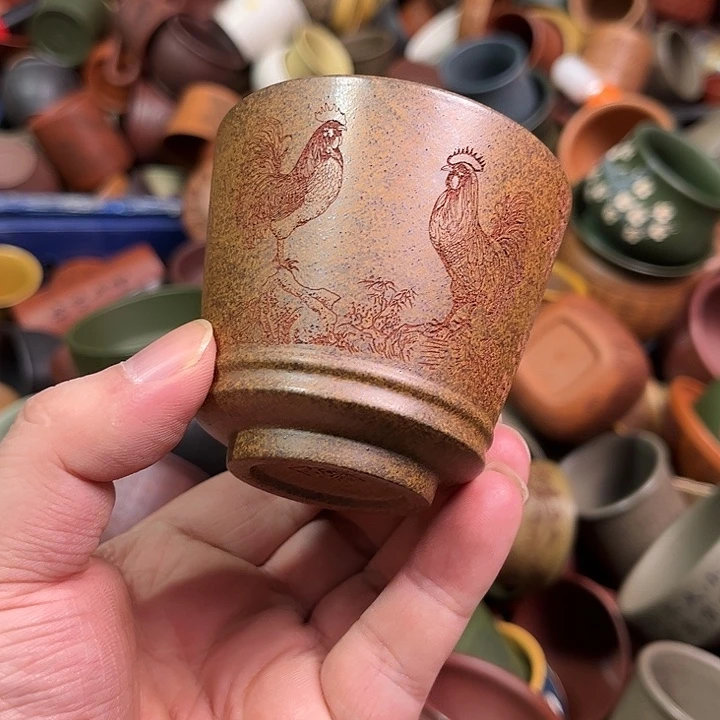 紫砂茶杯全手工紫砂主人杯