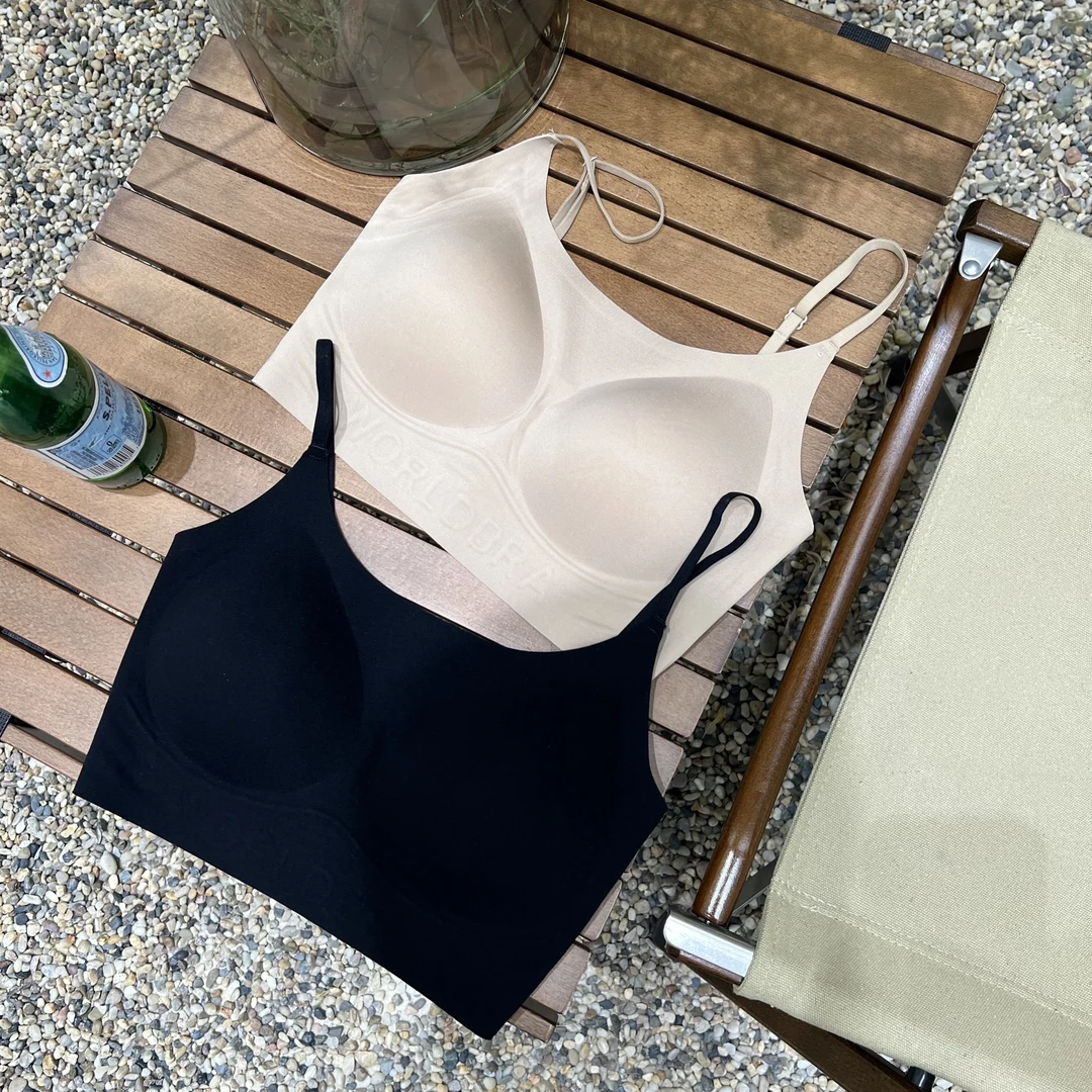 夏季内衣简单舒适防下垂薄款透气美背无痕运动吊带背心文胸女