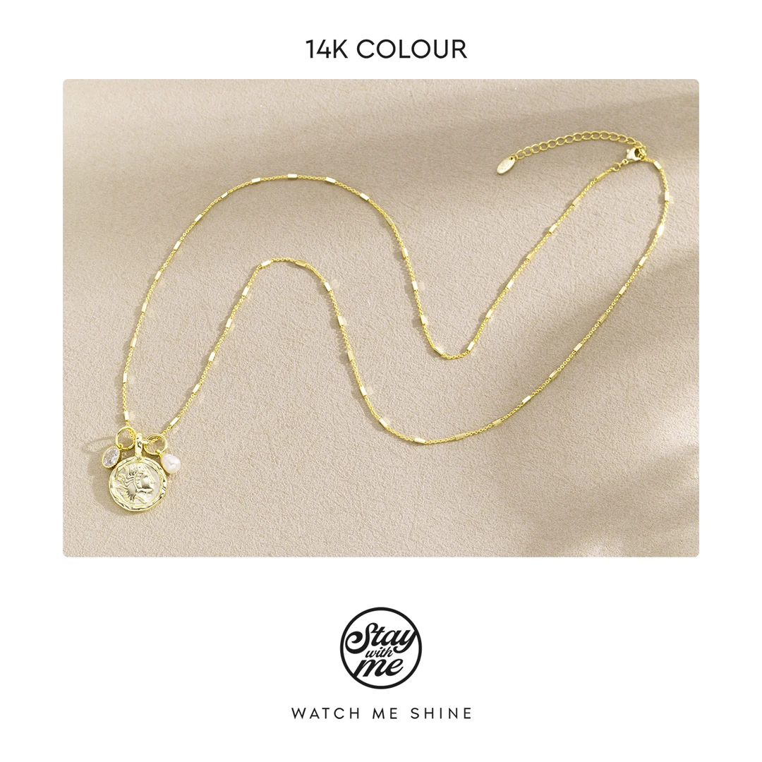 STAY WITH ME 铜合金项链 小众设计N1384项链