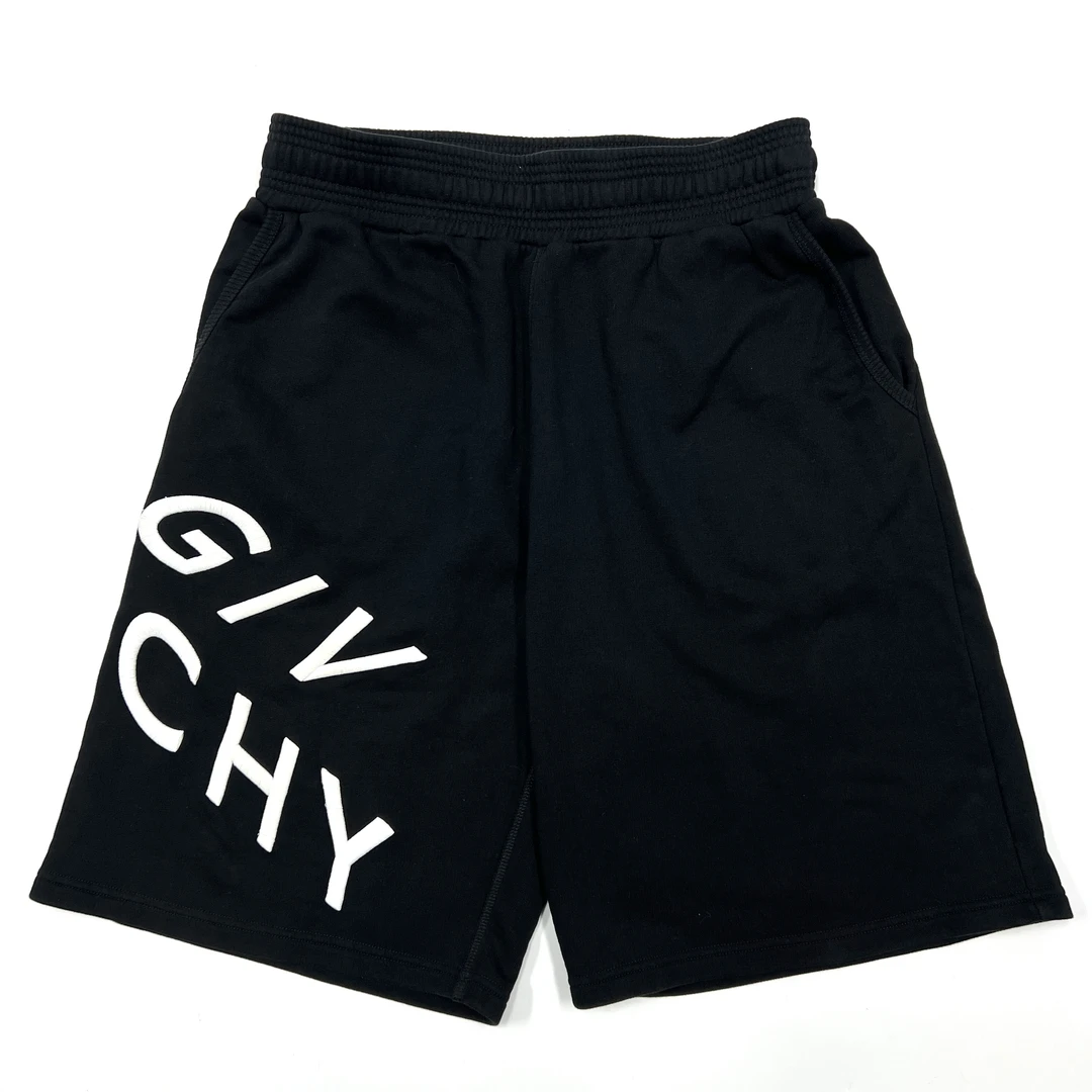 95新 Givenchy/纪梵希 98新 刺绣字母logo黑色短裤 L码/抽绳 宽松