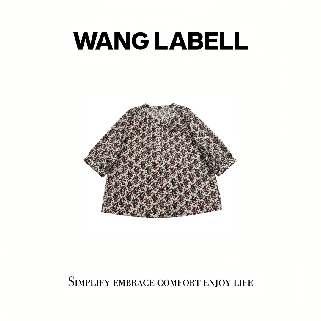 【王斌家】 |  “南法花园 ”半扣小衫   休闲时尚碎花夏季设计感上衣