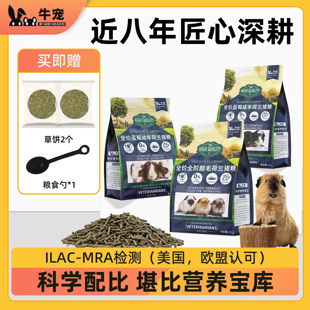 牛宠蓝莓荷兰猪专用粮食提摩西草干草高纤维鼠苜蓿草荷兰猪饲料