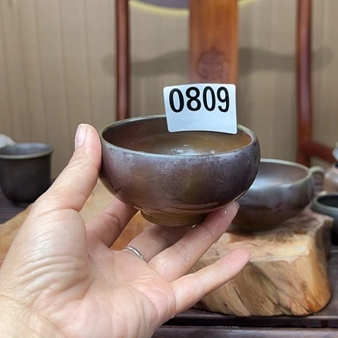 无*戬谷龙窑坭兴陶柴烧茶杯0809