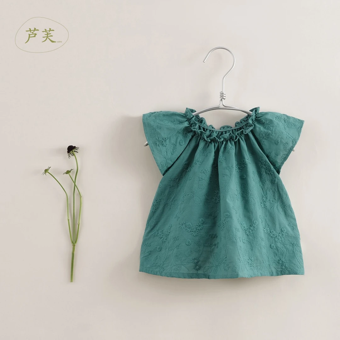 【马克珍妮 法式 小衫】女童精致刺绣小衫 夏装新款 230518