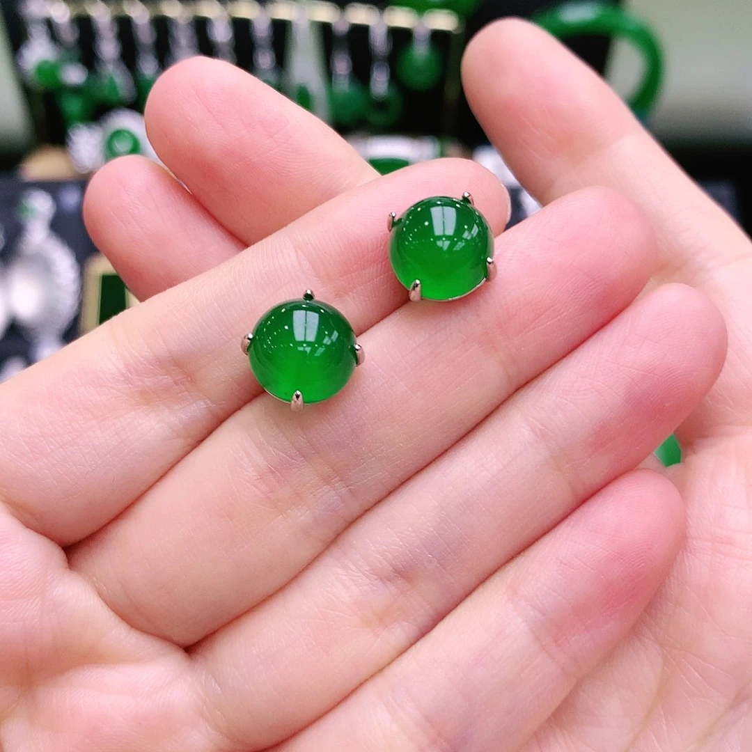 玛瑙/玉髓耳钉未镶嵌