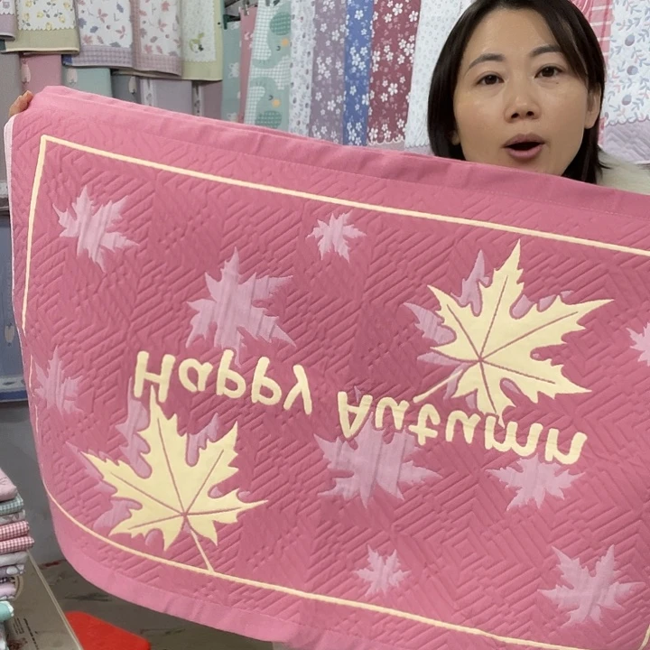 棉特价促销粉色大枫叶