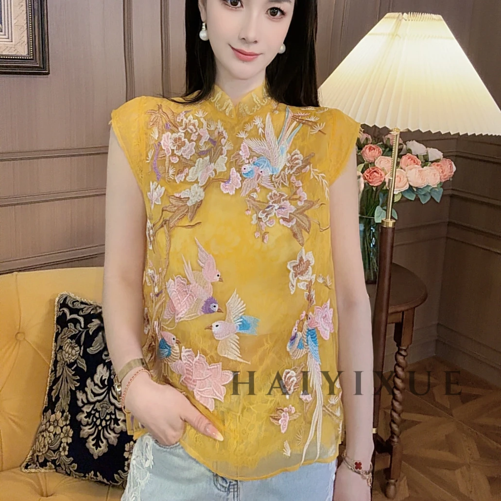 【海哥】苏式典雅刺绣真丝上衣