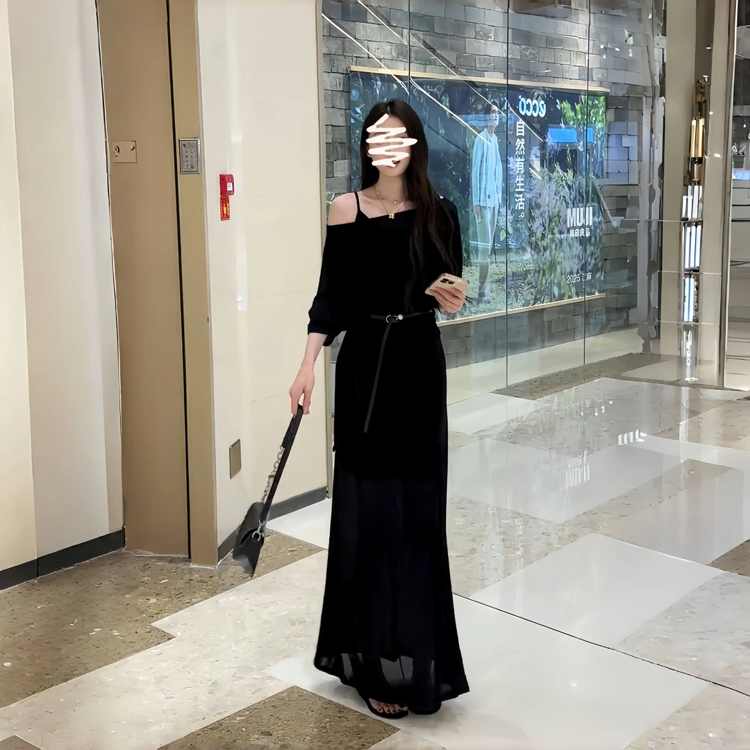 慵懒老钱风夏季新款出游度假风减龄时尚套装连衣裙复古法式套装