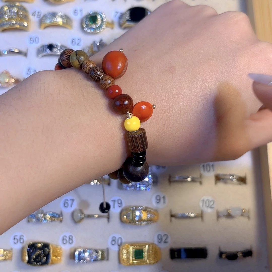 珐琅铁合金红豆手链手链手链手链手链手链