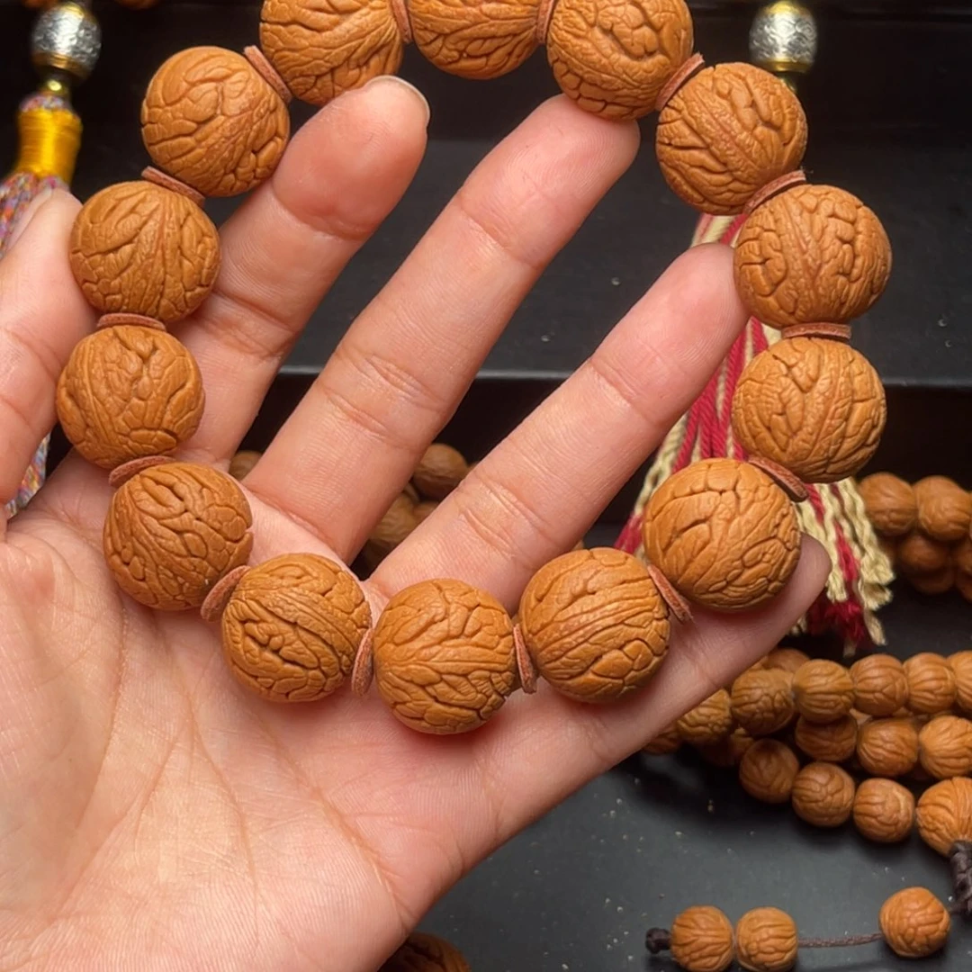 手串桃核精品金丝龙珠1.8