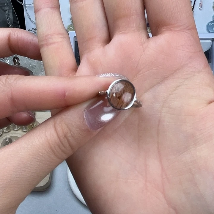 未镶嵌手链水晶黑金超银戒指