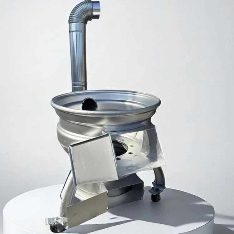 新款柴火灶农村家用烧木柴加厚特厚汽车轮毂钢圈改制柴煤两用锅灶