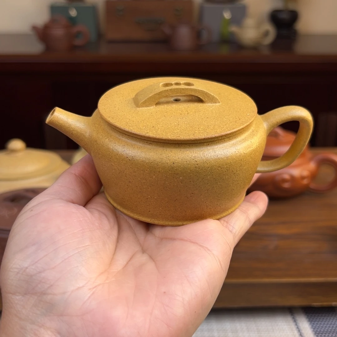 茶壶紫砂黄金段改良汉瓦全手150cc