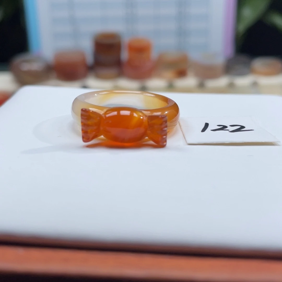 玛瑙/玉髓未镶嵌戒指Z19.5港21