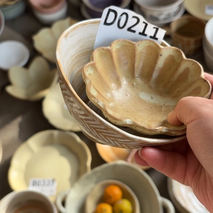 瓷211麦穗米饭碗加花瓣味碟