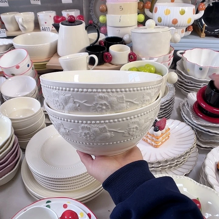 瓷片瑕疵特价陶瓷汤碗