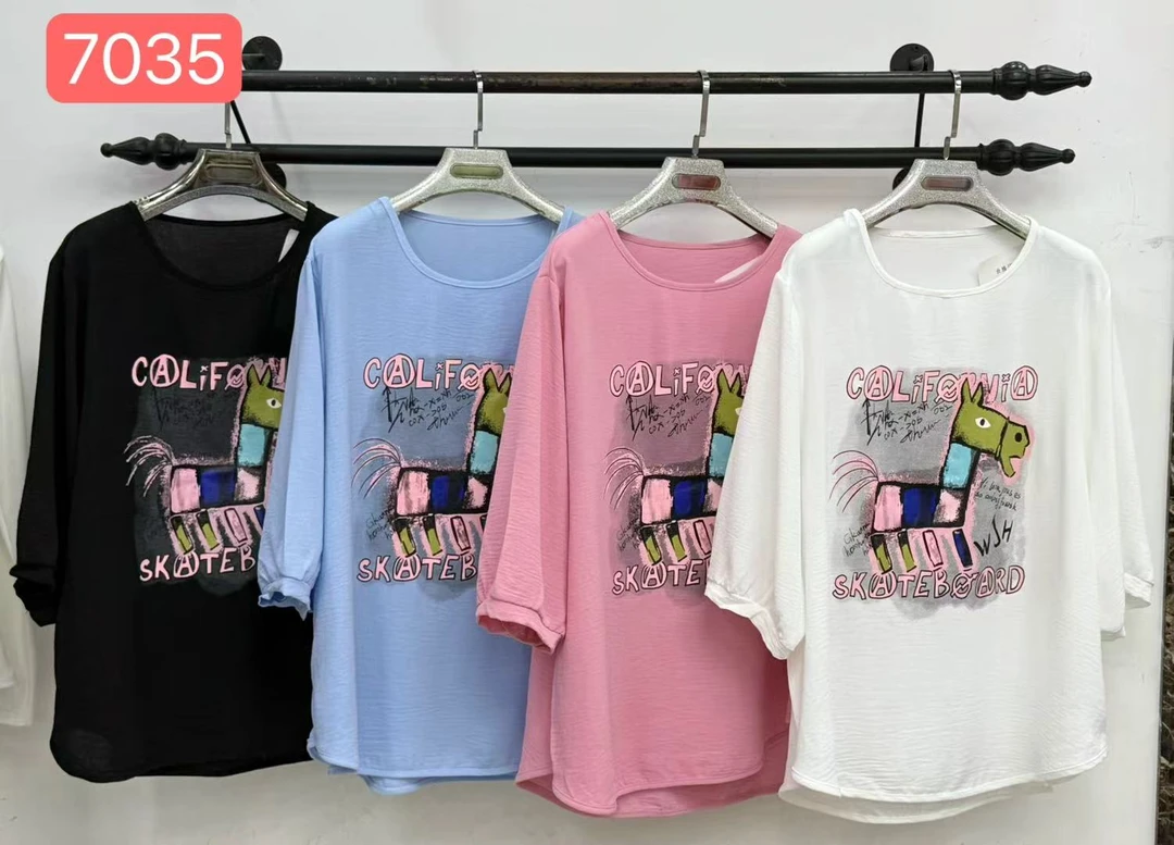 女士休闲百搭半袖 7035-A116-娇