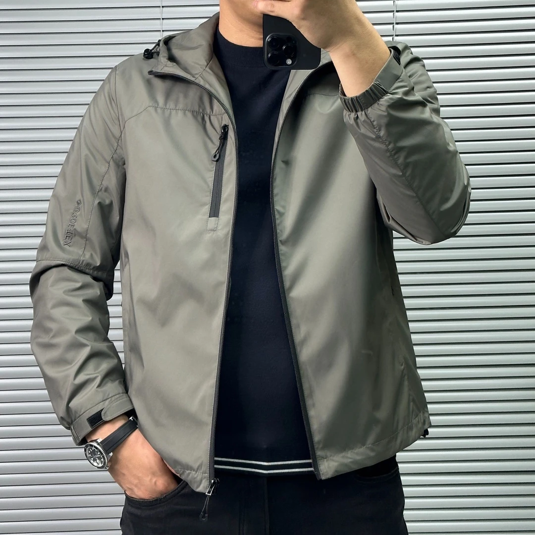 【轻奢系列]】秋冬加厚男士时尚轻奢户外连帽防风加棉夹克外套1998