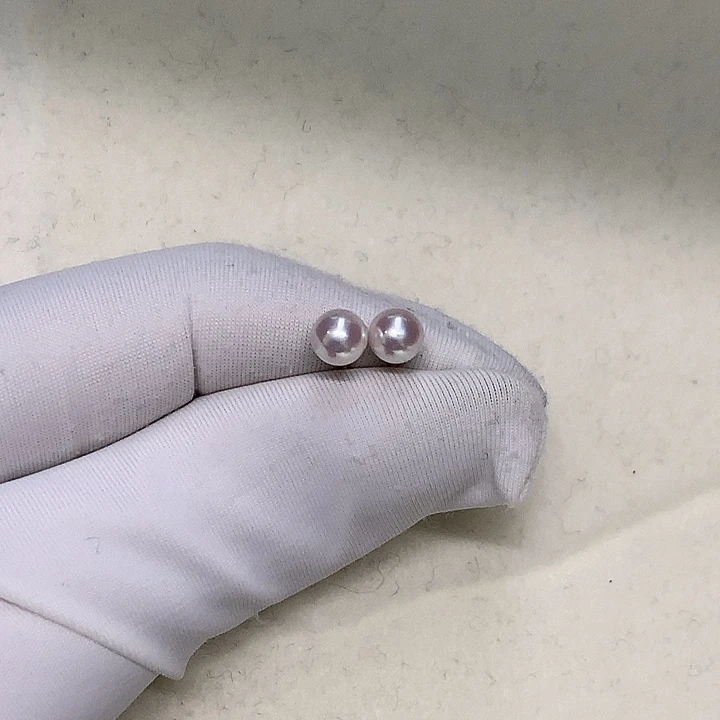 耳钉4.5-518K金镶嵌海水珍珠