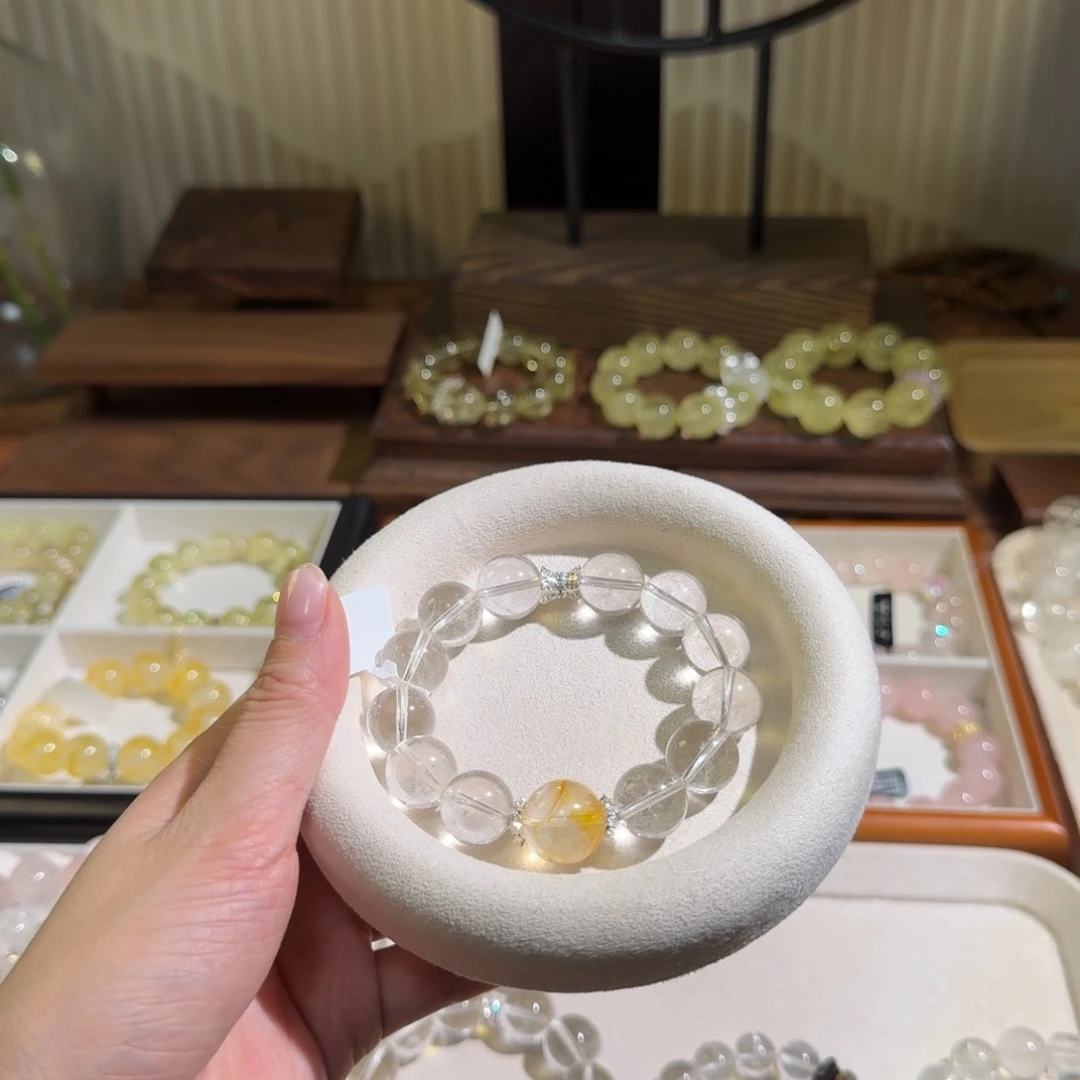 人***钱未镶嵌手链水晶白水