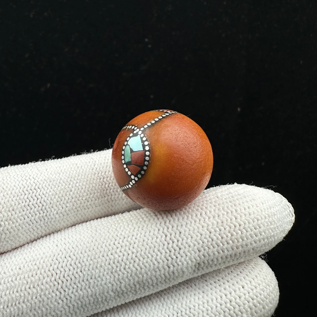 A2234天然原矿蜜蜡 老蜡单珠 21.5mm6.3克抖音基地质检发货