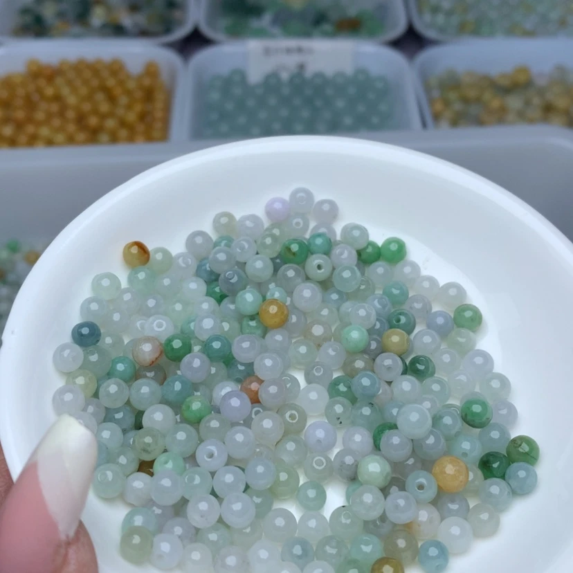 【闪购商品】翡翠手链未镶嵌卡5冰珠子40个