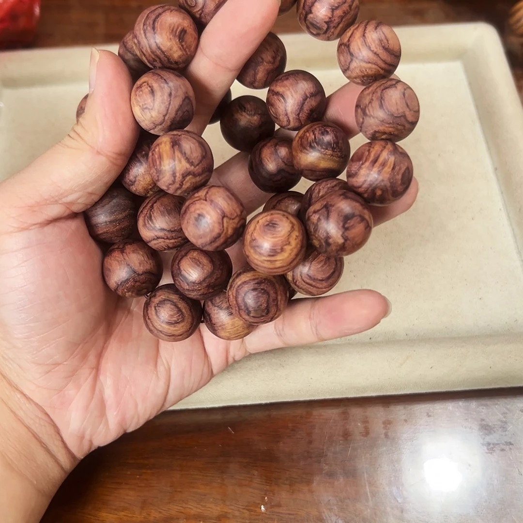 黄花梨/降香黄檀手串/手链20mm紫红游离正心