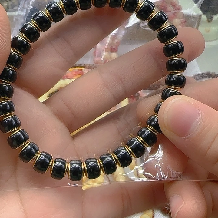手串星月菩提44精品金盾黑金椰蒂87单圈