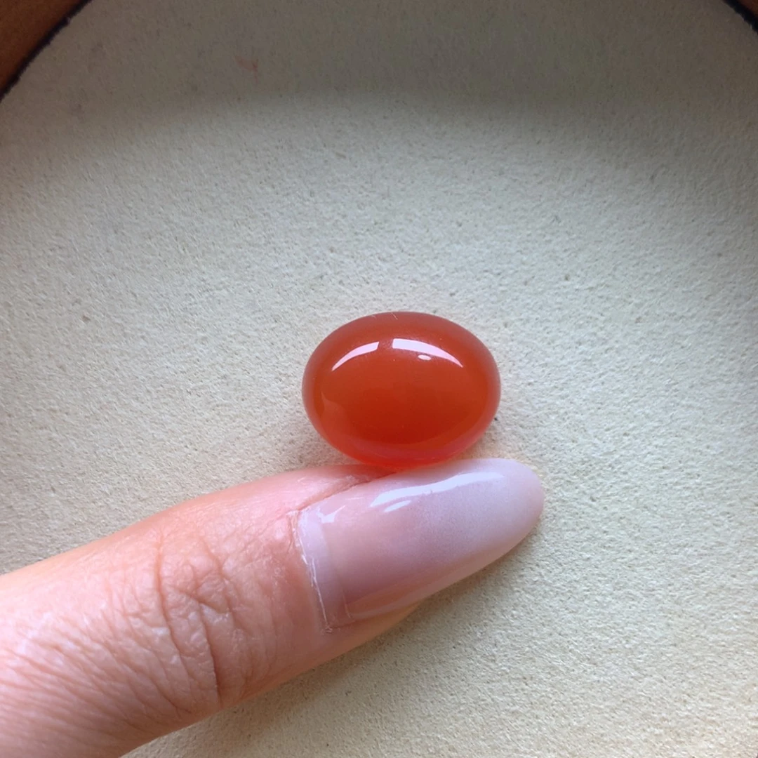 南红玛瑙未镶嵌保山天然原矿南红椭圆戒面