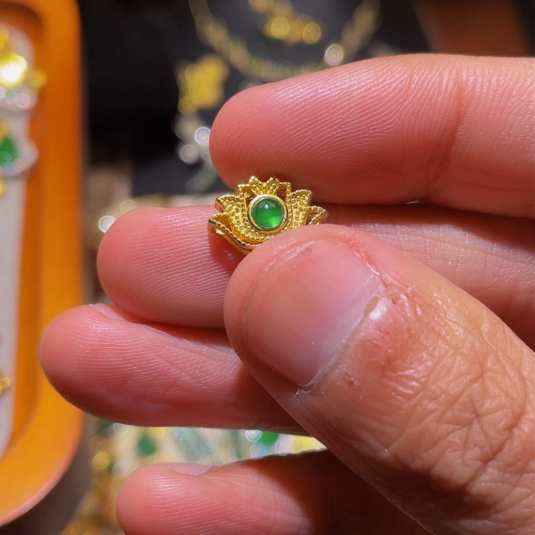 翡翠吊坠(不含链)银S925镶嵌