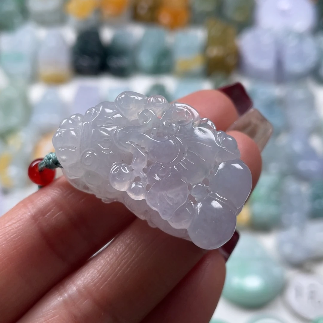 翡翠吊坠(赠链)18K金镶嵌