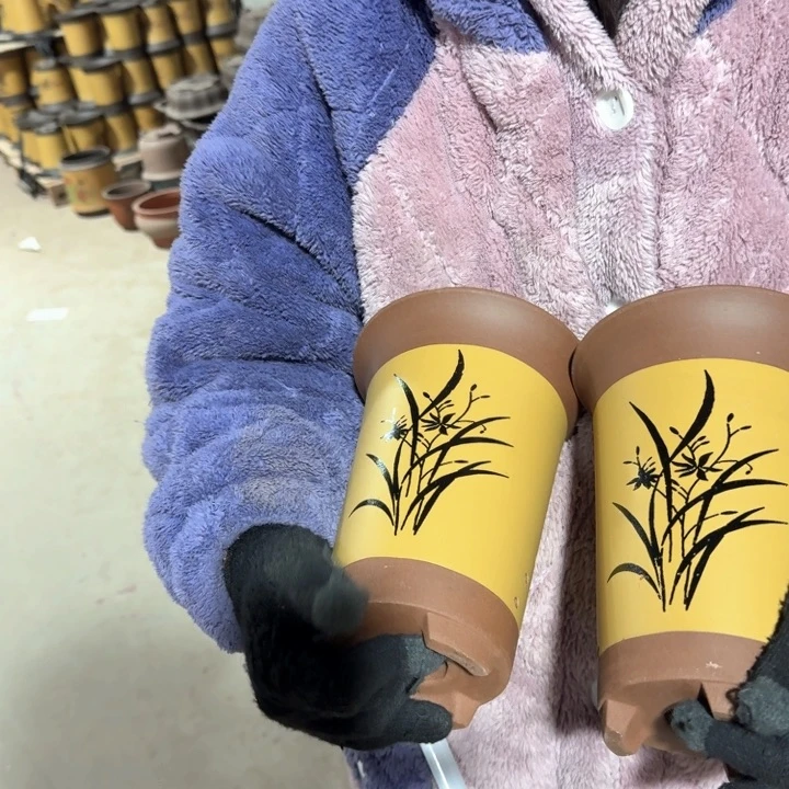 紫砂紫砂花盆口径