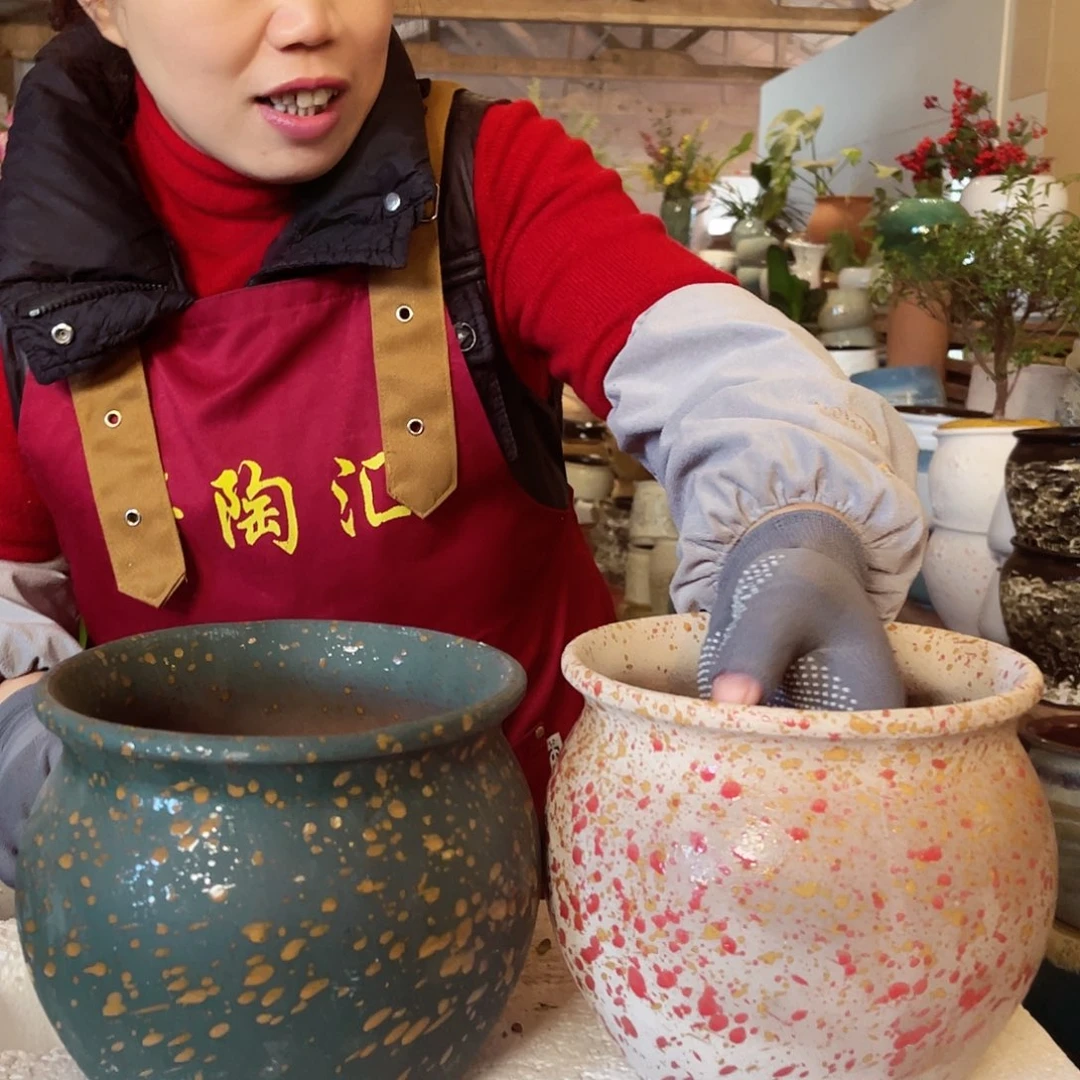 紫砂花盆高度16口径18