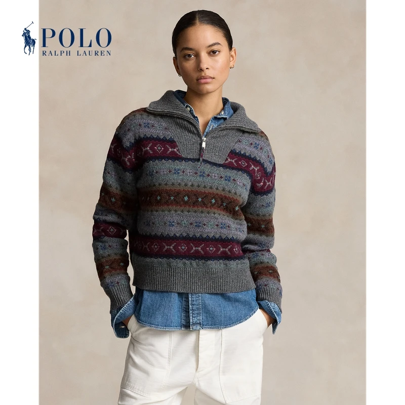 Ralph Lauren/拉夫劳伦女装 经典款宽松版费尔岛针织羊毛衫