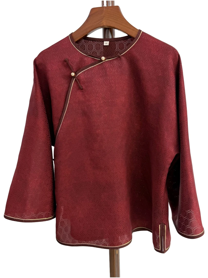 寨优袡【20296】香云纱透孔罗百搭姐姐服上衣（宠粉价）