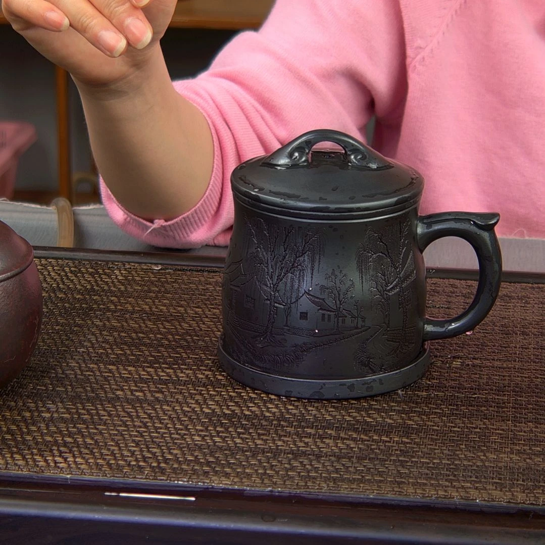 【闪购商品】茶杯绿泥高货放漏