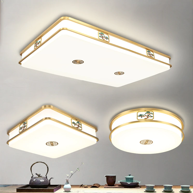 新中式吸顶灯客厅灯新款中国风禅意饭厅书房卧室全屋套餐灯具2024