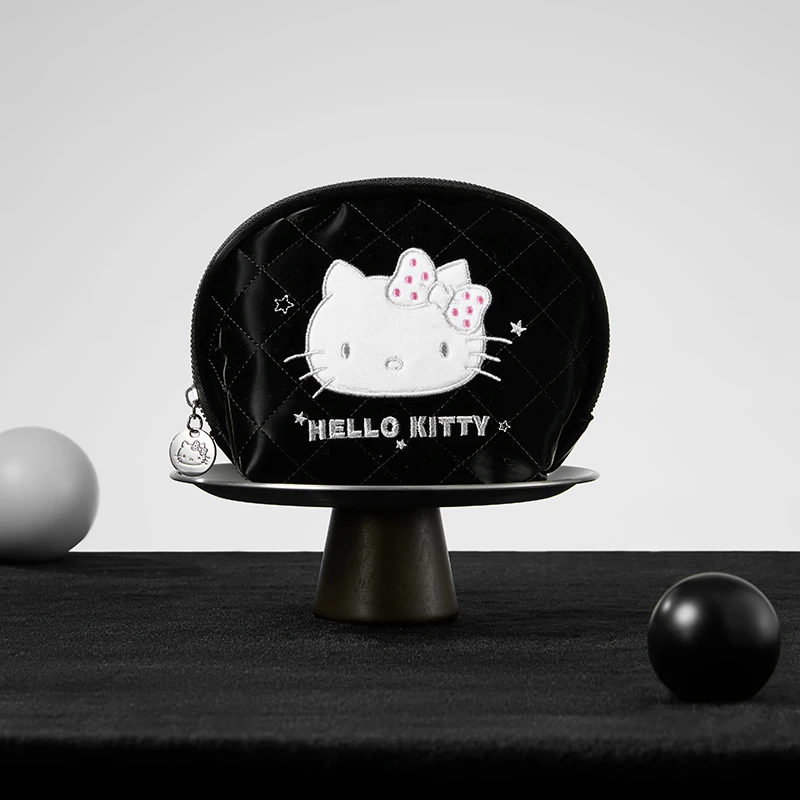 Hello Kitty黑白简约系列-贝壳化妆包