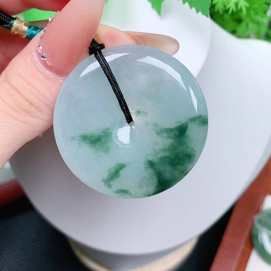 翡翠未镶嵌颈饰平安39.6-5.5