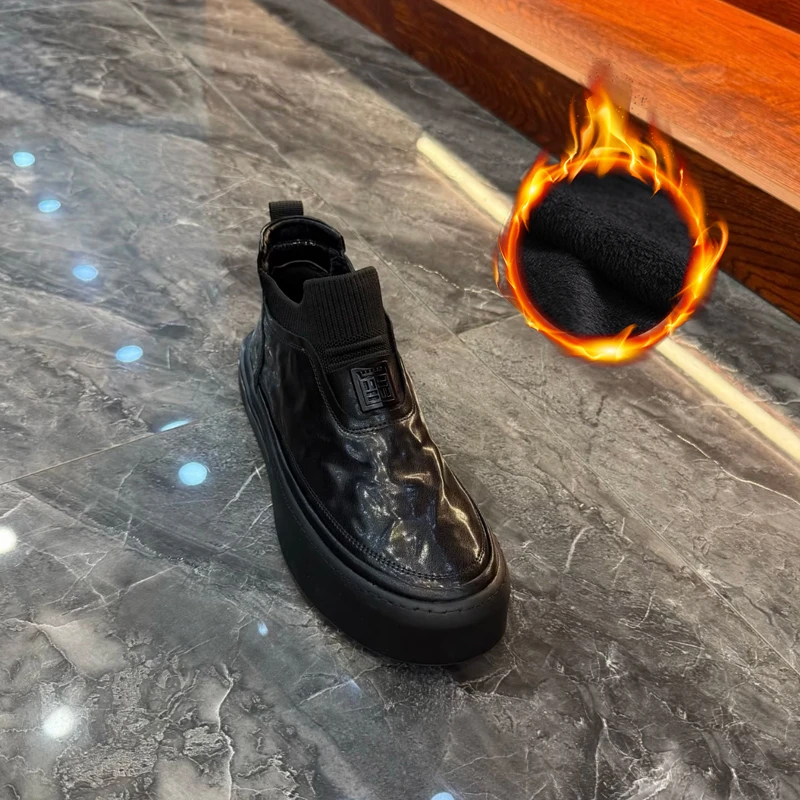 7008新款休闲舒适透气时尚百搭厚底软底软面休闲鞋男士百搭