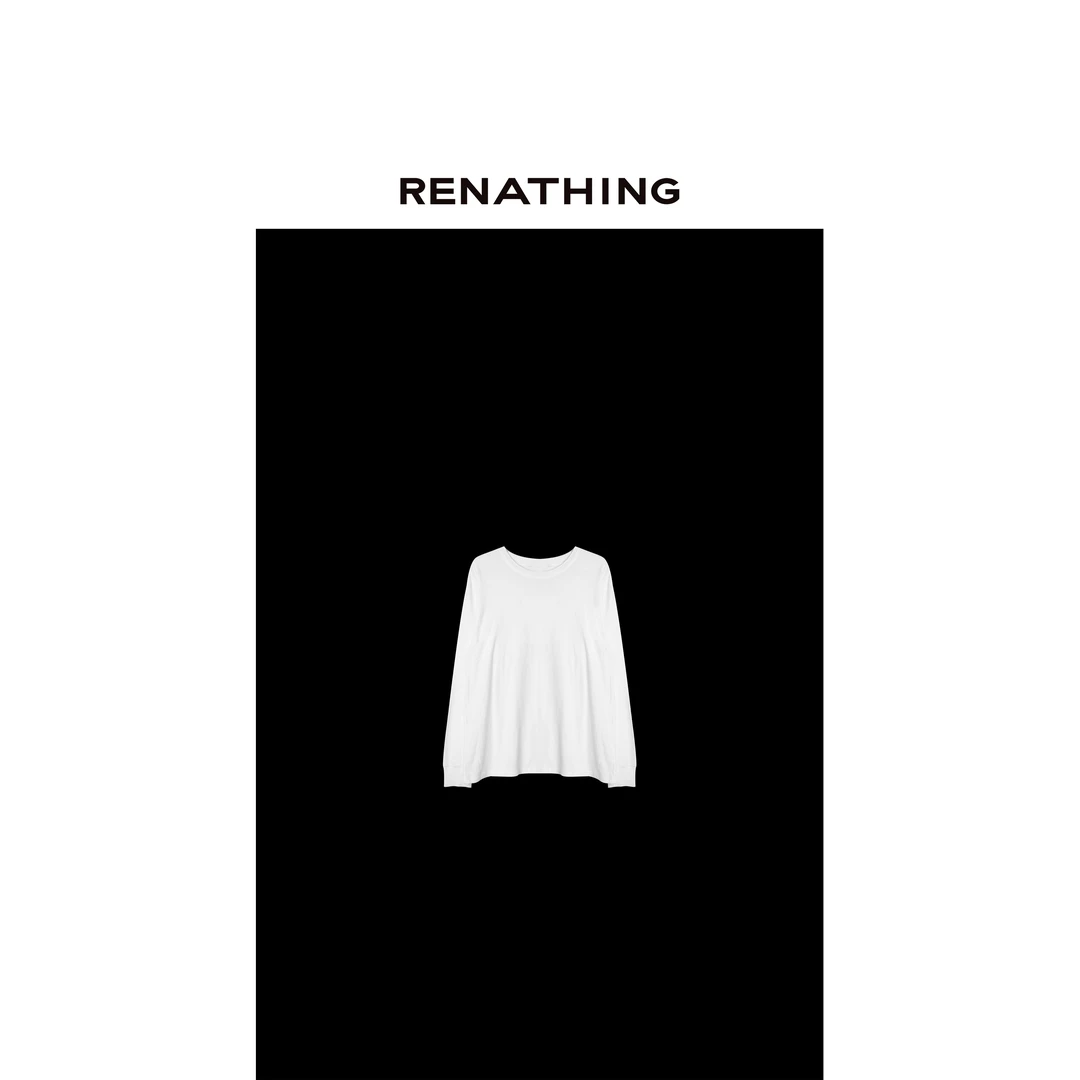 【RENATHING】纯色百搭圆领长袖T恤
